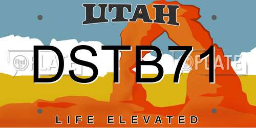 DSTB71 Utah License Plate