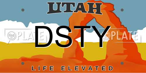 DSTY Utah License Plate