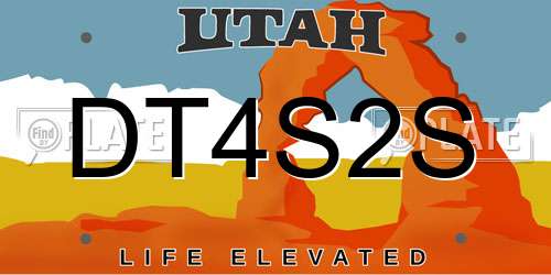DT4S2S Utah License Plate