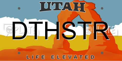 DTHSTR Utah License Plate