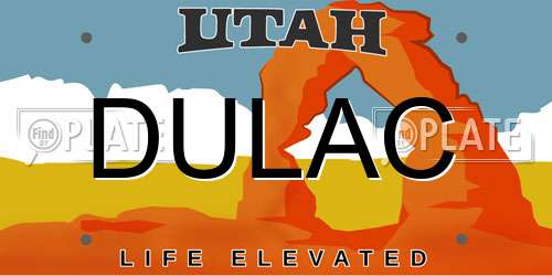 DULAC Utah License Plate