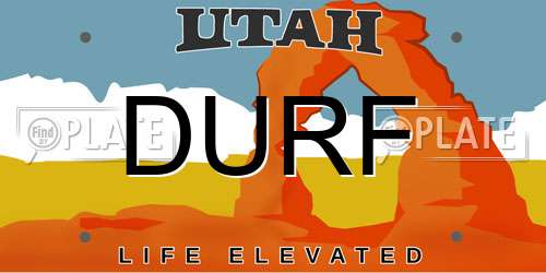 DURF Utah License Plate