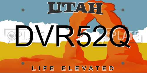 DVR52Q Utah License Plate