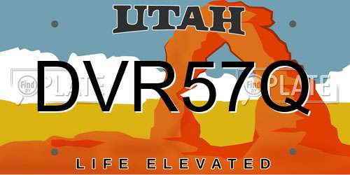 DVR57Q Utah License Plate