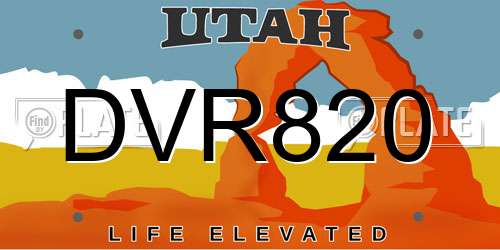 DVR820 Utah License Plate