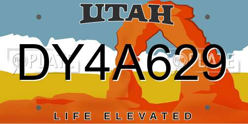 DY4A629 Utah License Plate