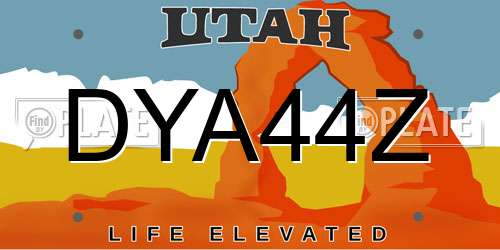 DYA44Z Utah License Plate