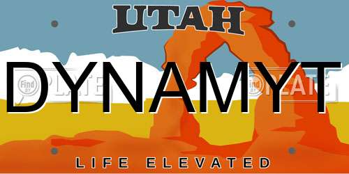 DYNAMYT Utah License Plate