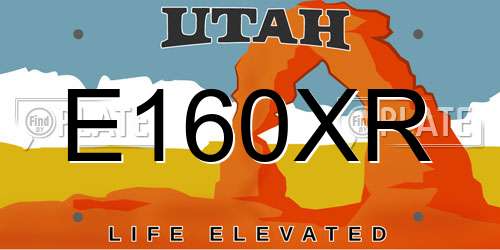 E160XR Utah License Plate
