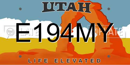 E194MY Utah License Plate