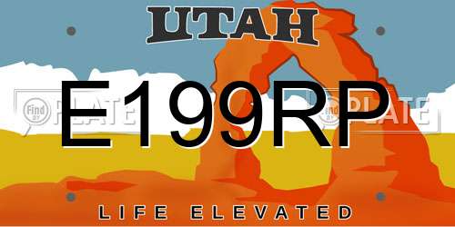 E199RP Utah License Plate