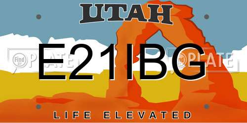 E21IBG Utah License Plate