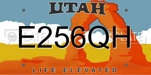 E256QH Utah License Plate