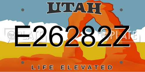 E26282Z Utah License Plate
