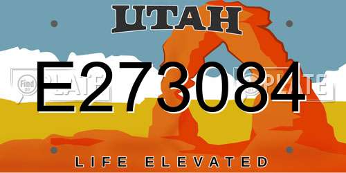 E273084 Utah License Plate