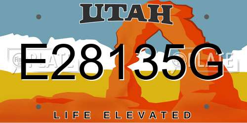 E28135G Utah License Plate