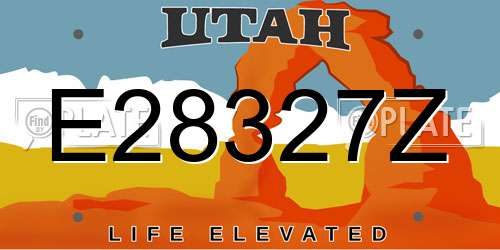 E28327Z Utah License Plate