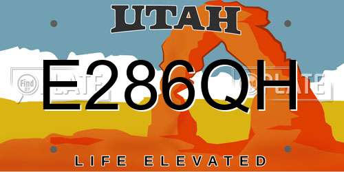 E286QH Utah License Plate