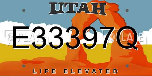 E33397Q Utah License Plate