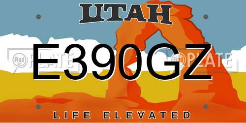 E390GZ Utah License Plate