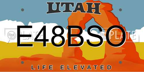 E48BSO Utah License Plate