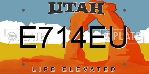 E714EU Utah License Plate