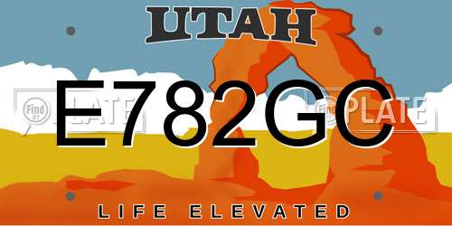 E782GC Utah License Plate