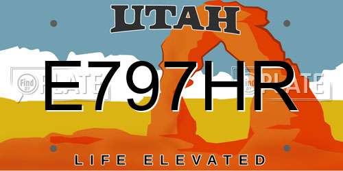 E797HR Utah License Plate