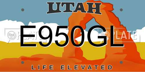 E950GL Utah License Plate