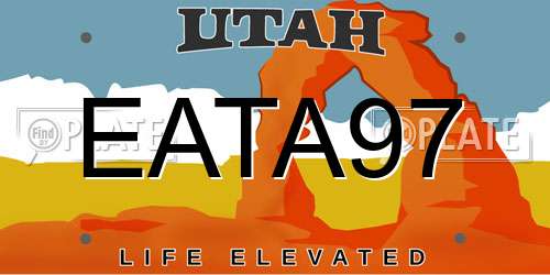 EATA97 Utah License Plate