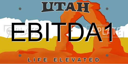 EBITDA1 Utah License Plate