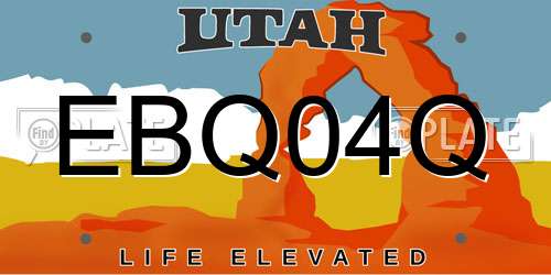 EBQ04Q Utah License Plate
