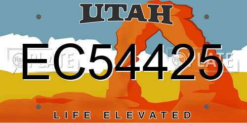 EC54425 Utah License Plate