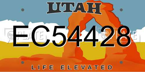 EC54428 Utah License Plate