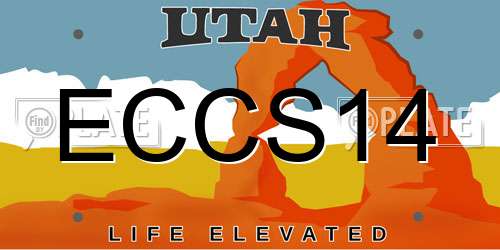 ECCS14 Utah License Plate