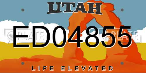 ED04855 Utah License Plate