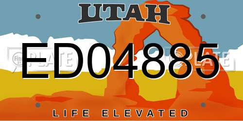 ED04885 Utah License Plate