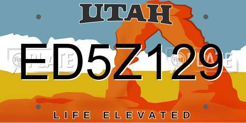 ED5Z129 Utah License Plate