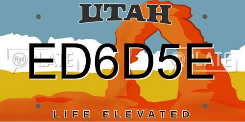 ED6D5E Utah License Plate