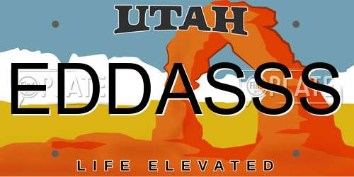 EDDASSS Utah License Plate
