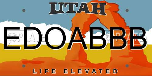 EDOABBB Utah License Plate