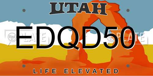 EDQD50 Utah License Plate