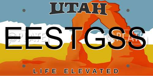 EESTGSS Utah License Plate