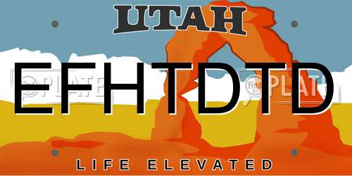 EFHTDTD Utah License Plate