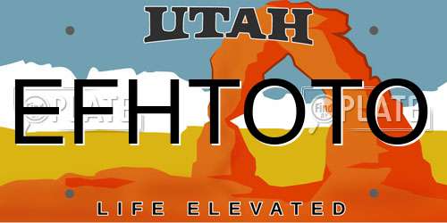 EFHTOTO Utah License Plate
