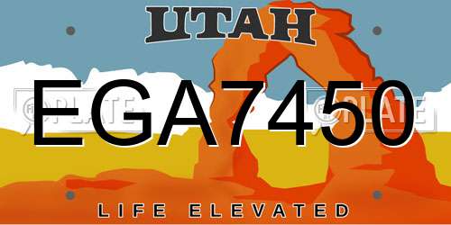 EGA7450 Utah License Plate