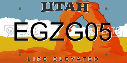 EGZG05 Utah License Plate
