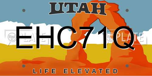 EHC71Q Utah License Plate
