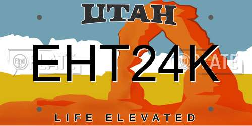 EHT24K Utah License Plate