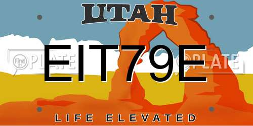 EIT79E Utah License Plate